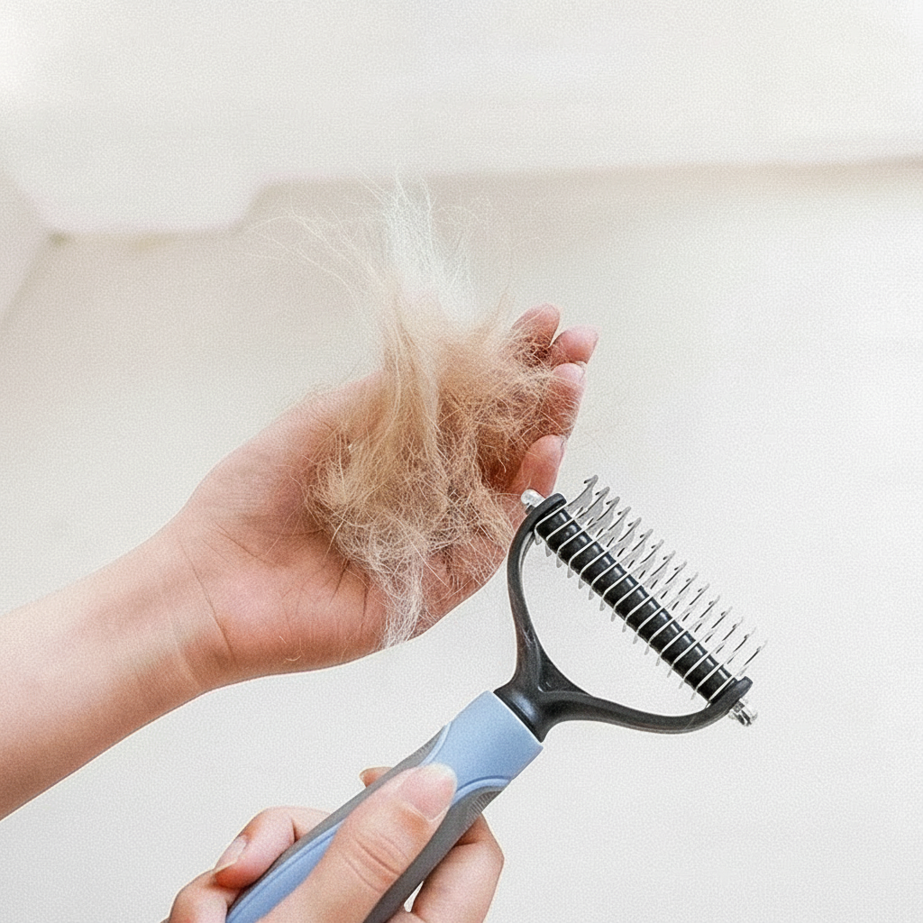 Brosse de toilettage double face