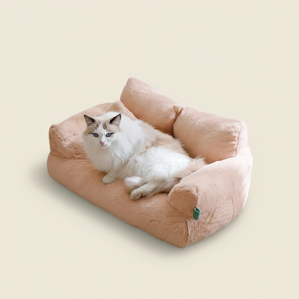 Canapé douillet en peluche