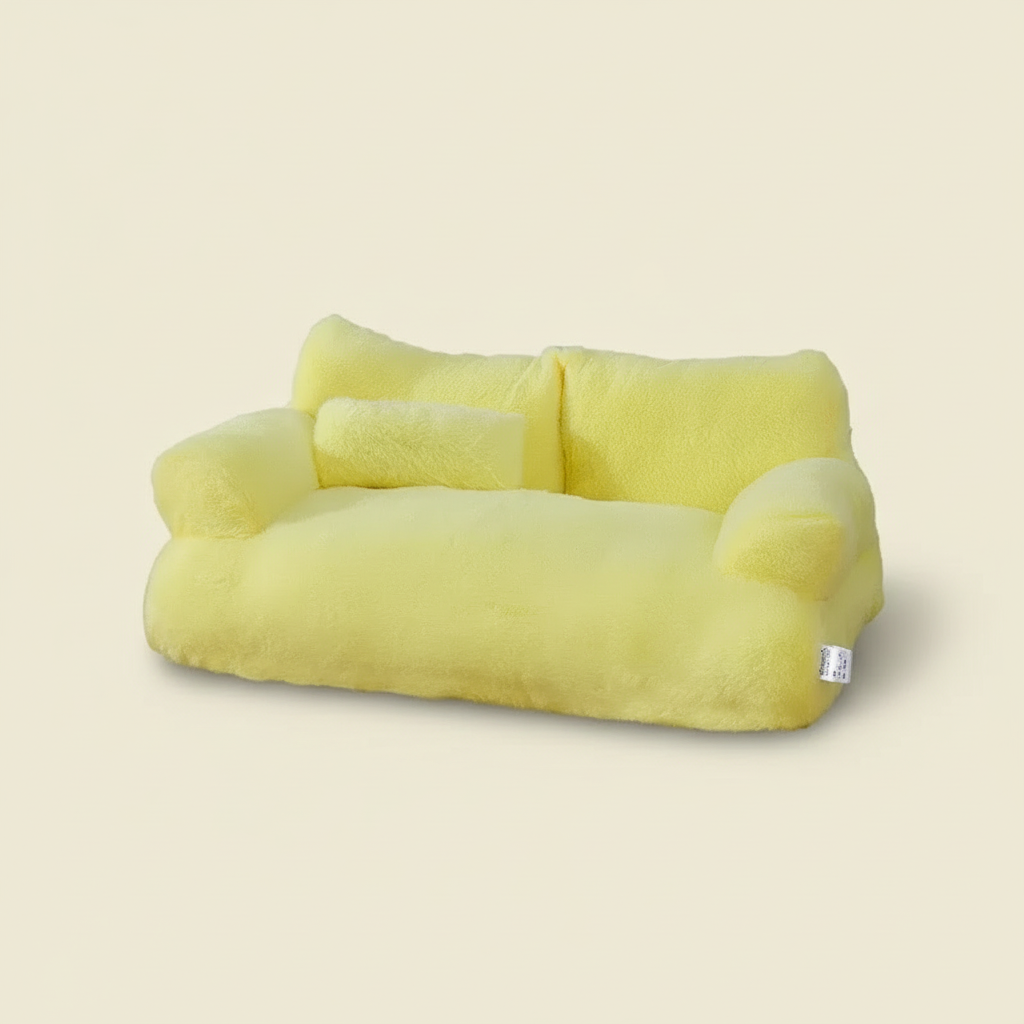 Canapé douillet en peluche
