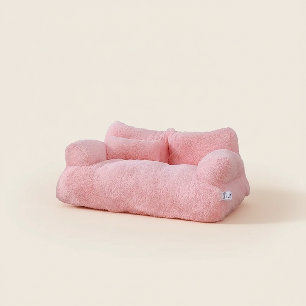 Canapé douillet en peluche