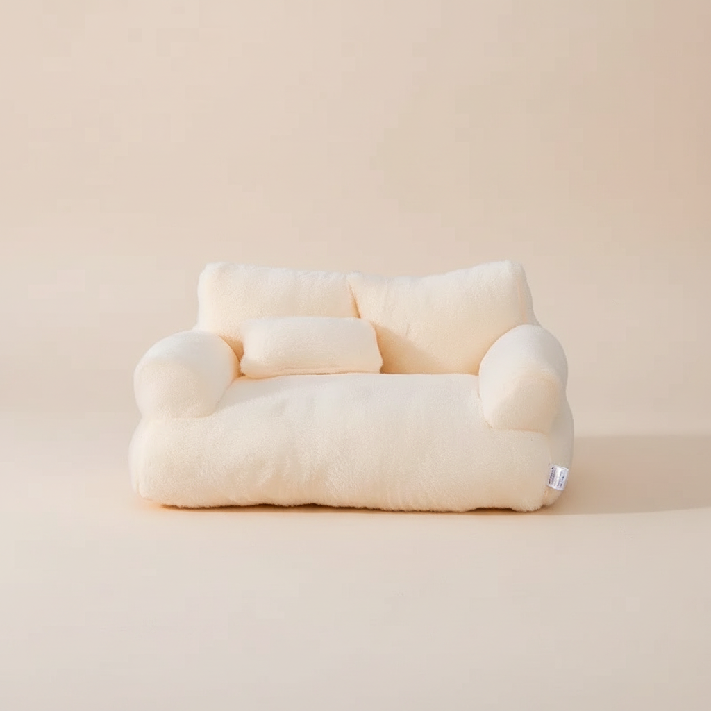 Canapé douillet en peluche