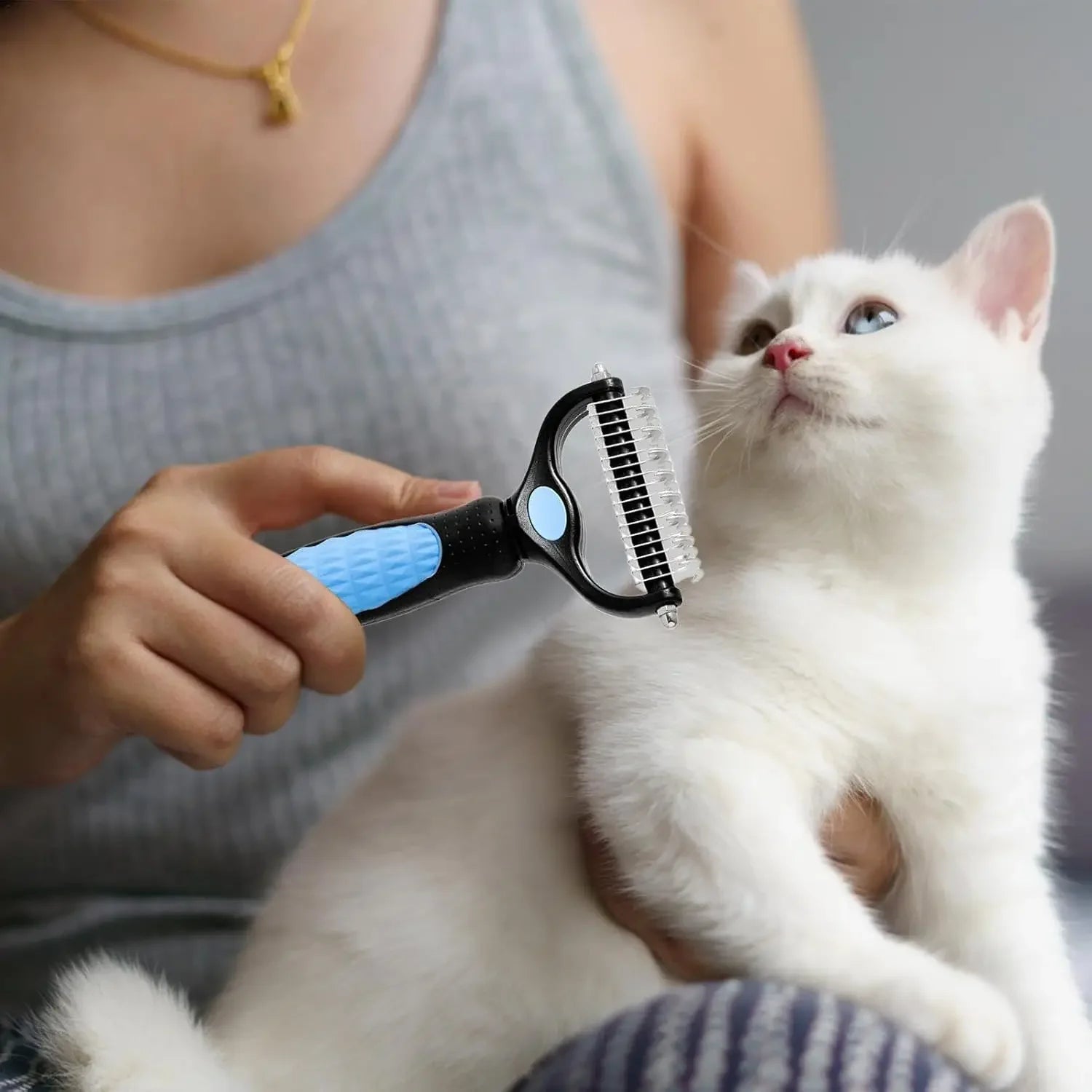 Brosse de toilettage double face